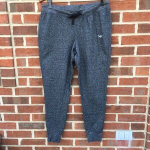 Pony Jogger Sweatpants Athleisure Black Gray Large
